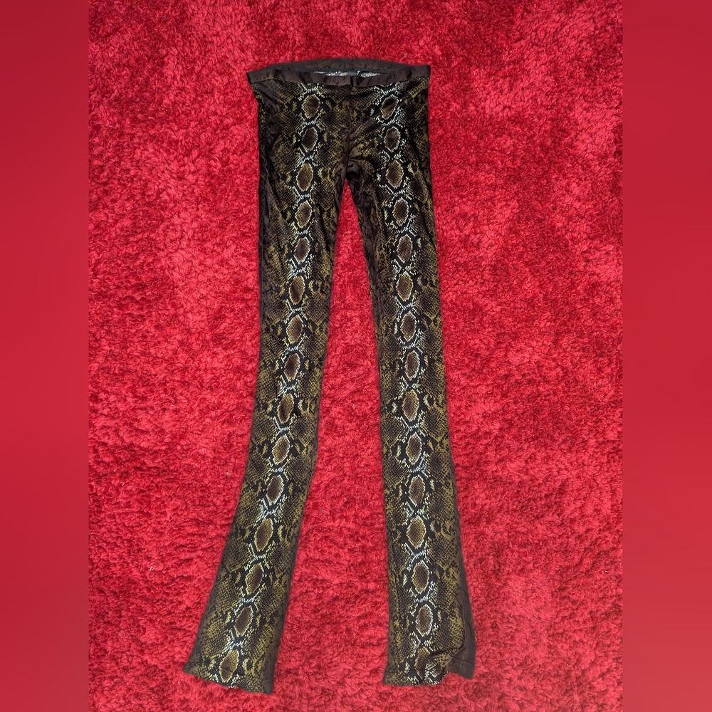 S-1. Nwot Versace Brown Python Print Trousers Siz… - image 5